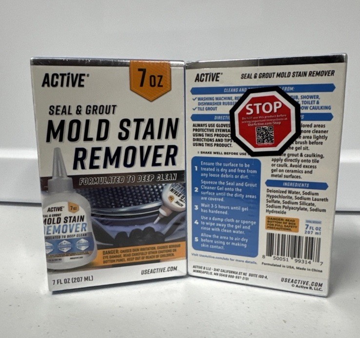 2 Pack Of Active Seal & Grout Mold Stain Remover – 7 fl oz