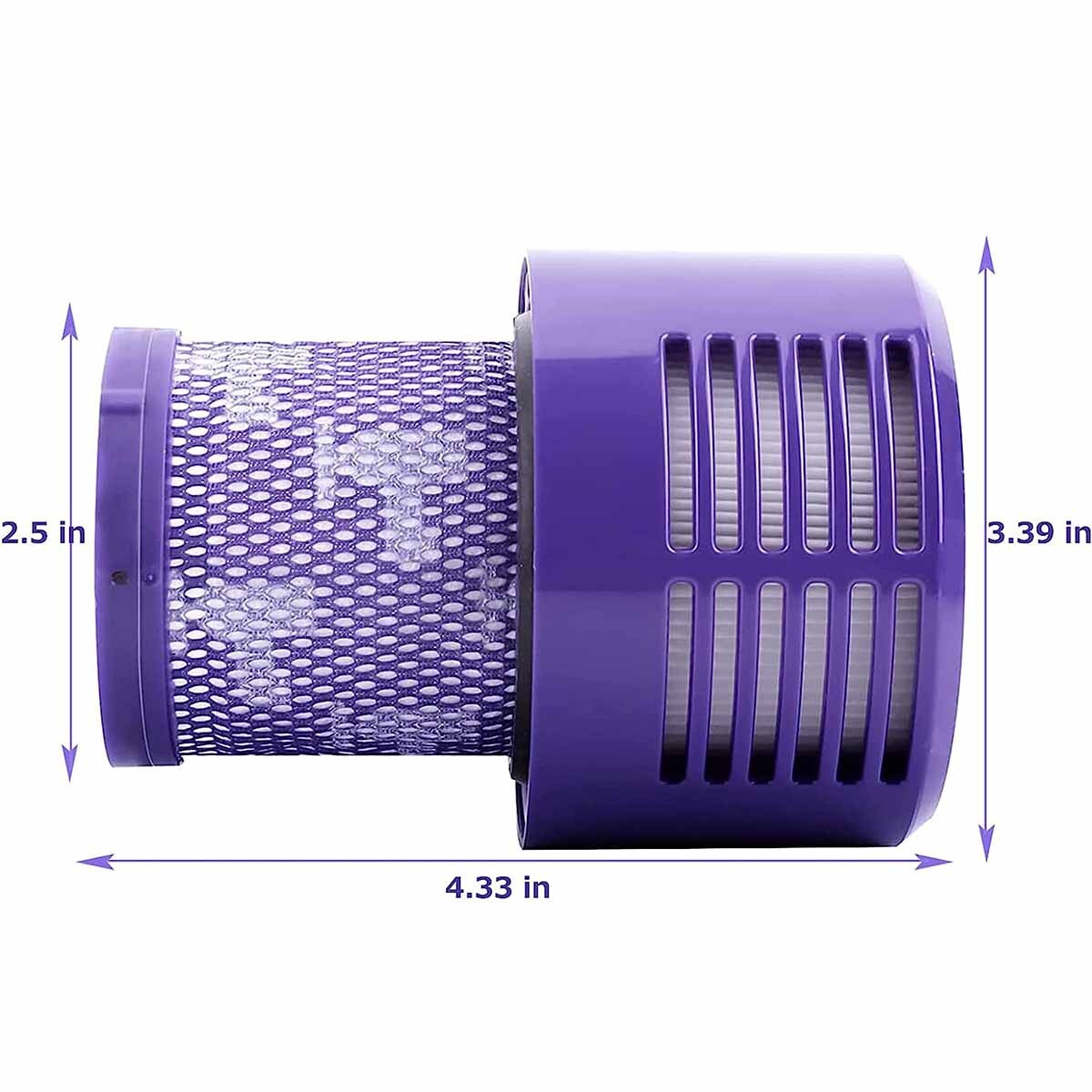 2-Pack HEPA Replacement V10 Filter for Dyson V10 SV12 Part No. 969082-01 Animal
