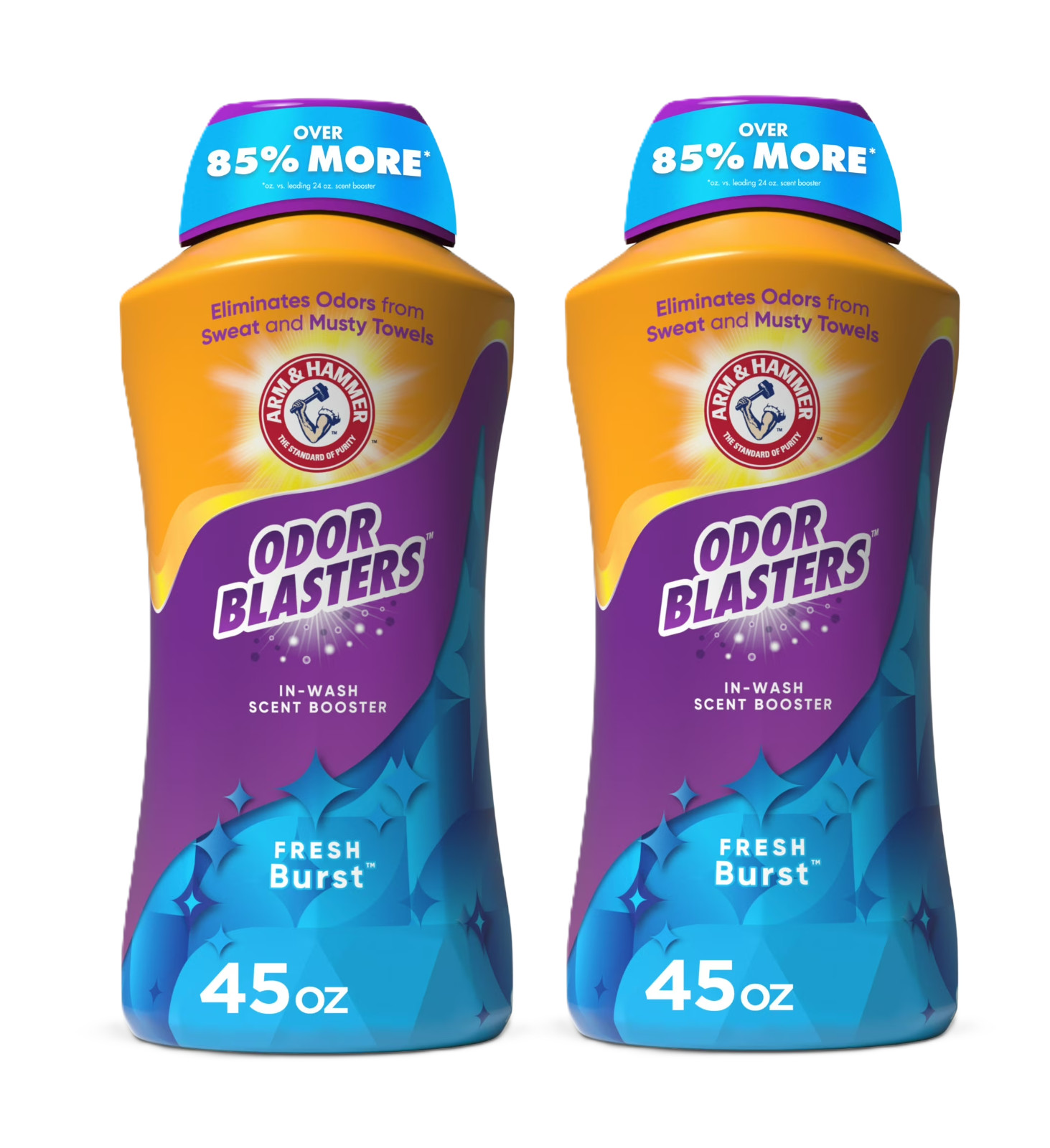 (2 pk)ARM & HAMMER Odor Blasters, Laundry Scent Booster Fresh Burst Scent, 45 Oz