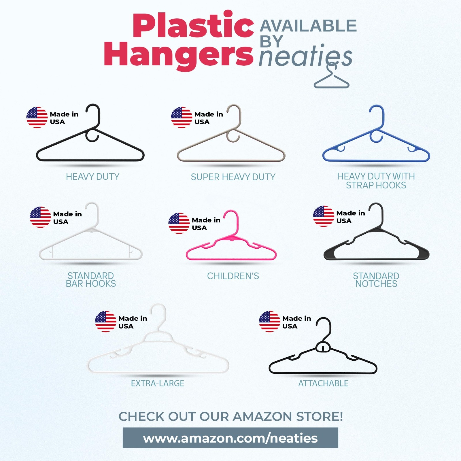 36 Pack Heavy Duty Plastic Clothes Hangers – 8lb Capacity for Coats, Pants, Jean