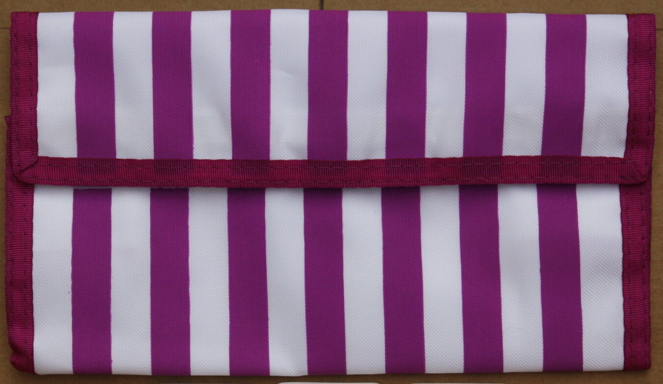 Purple Stripe Coupon Pouch Holder