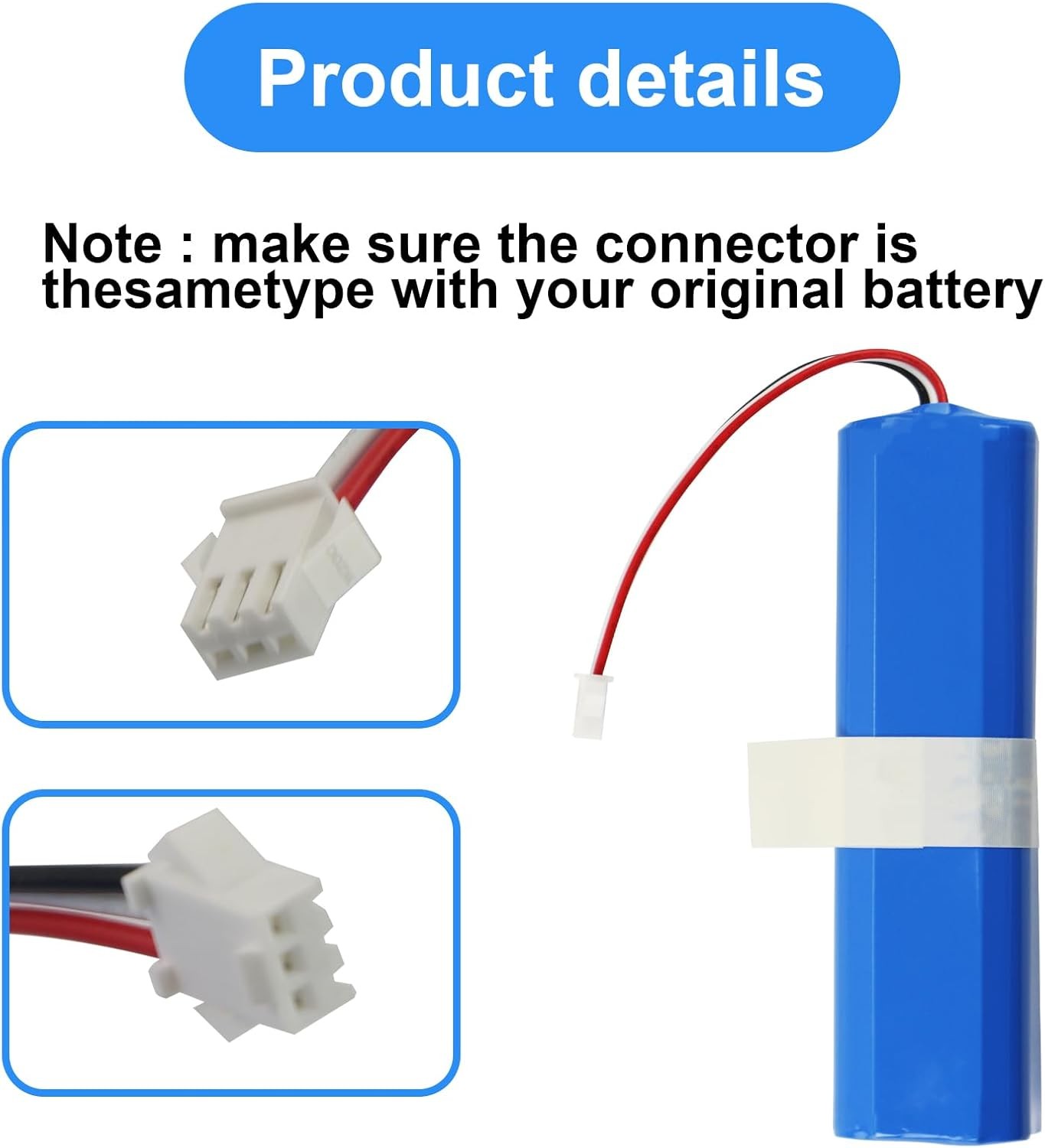 Vacuum Replacement Battery for HONITURE Q6 Q6 Pro Q6 Se Philips FC8972 Haier