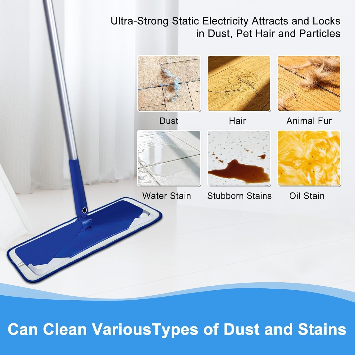4 Pack Mop Replacement Pads Compatible with Bona Mop,Microfiber Cleaning Pad for