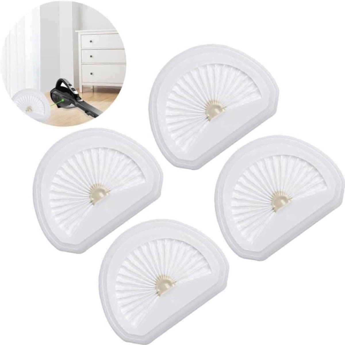 4PCS Filter VLPF10 for Black + Decker HLVA Series Dustbuster Hand Vacuum
