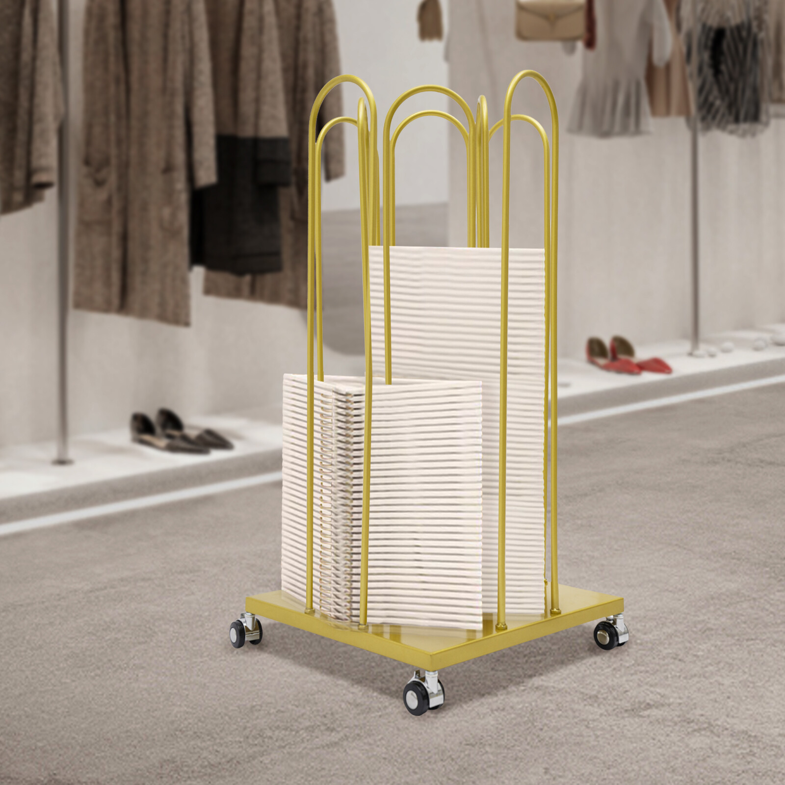 80cm(H) Hanger Organizer Stacker, Movable Hanger Rack, Gold Hanger Storage Rack