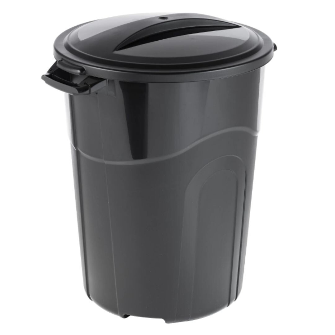 Hyper Tough 32 Gallon Heavy Duty Plastic Garbage Can Included Lid Indoor/Outdoor
