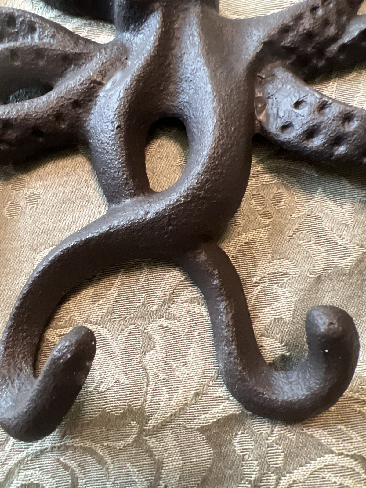 Cast Iron Swimming Octopus Wall Hook Towel Key Holder Bathroom Entry Door Hanger