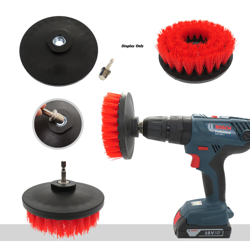 5 inch Electric Drill Soft Brush for Carpet and Upholstery Cleaning, M14 Hollow