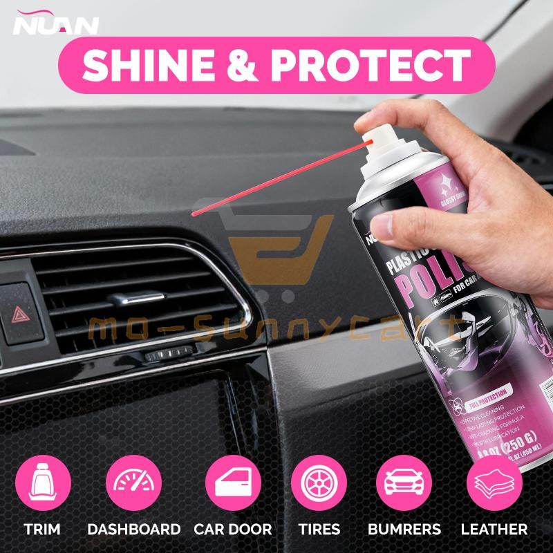 3PCS Polishing Cleaner Car Interior, Car Interior Detailer and Cleaner 450ml USA
