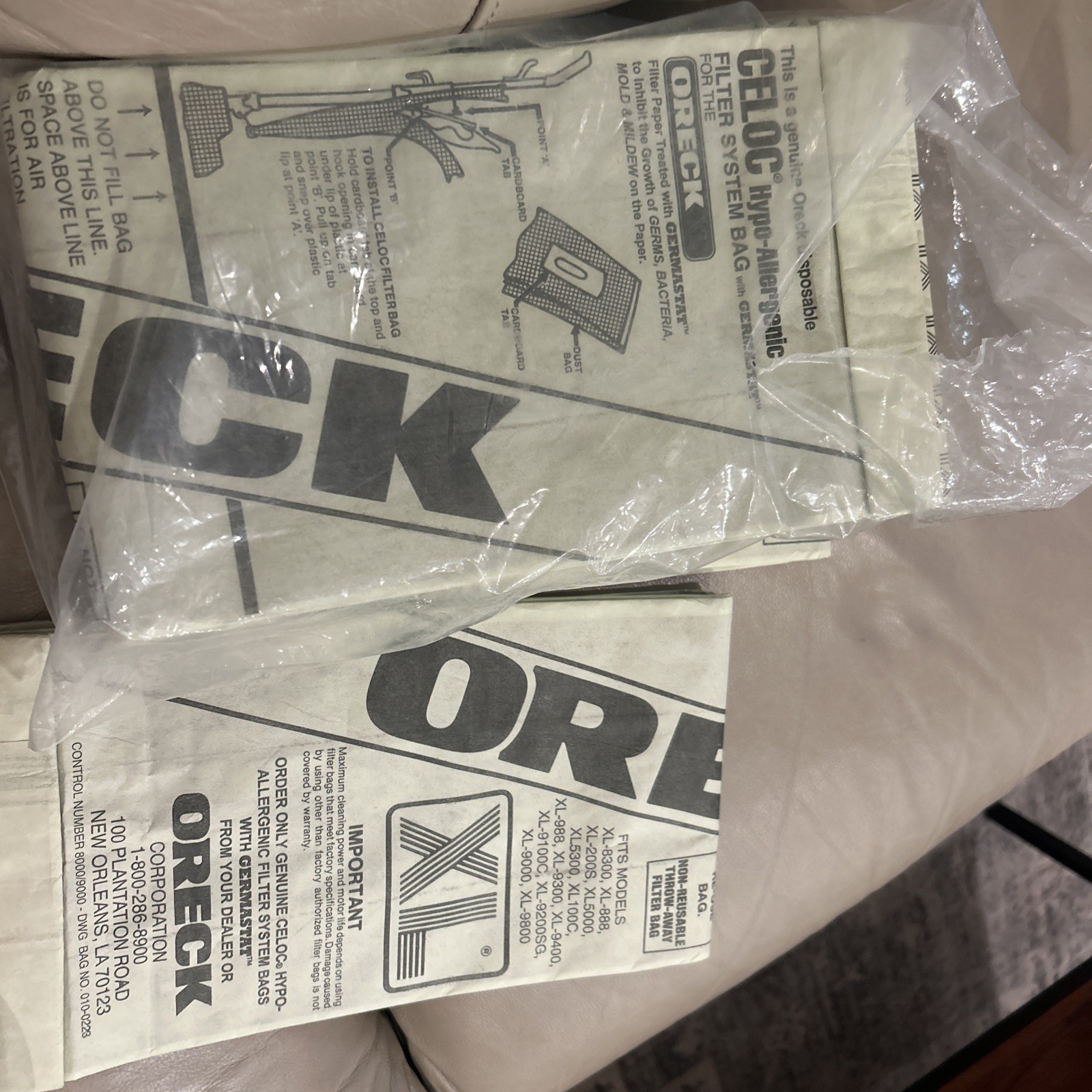 Pack of 11 Oreck XL Celoc Vacuum Cleaner Bags See Pictures For Which Models