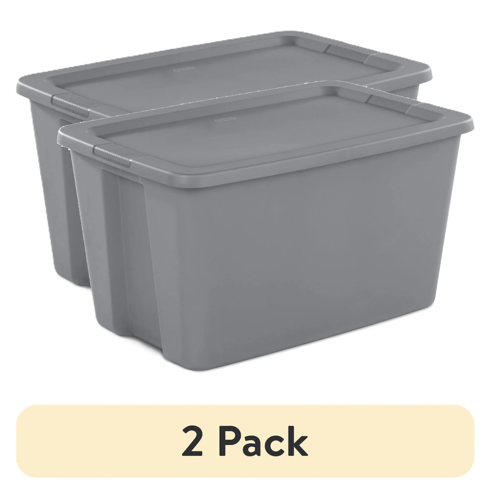 2x Extra Large Storage Bin, 30 Gallon Plastic Storage Container with Snap-On Lid
