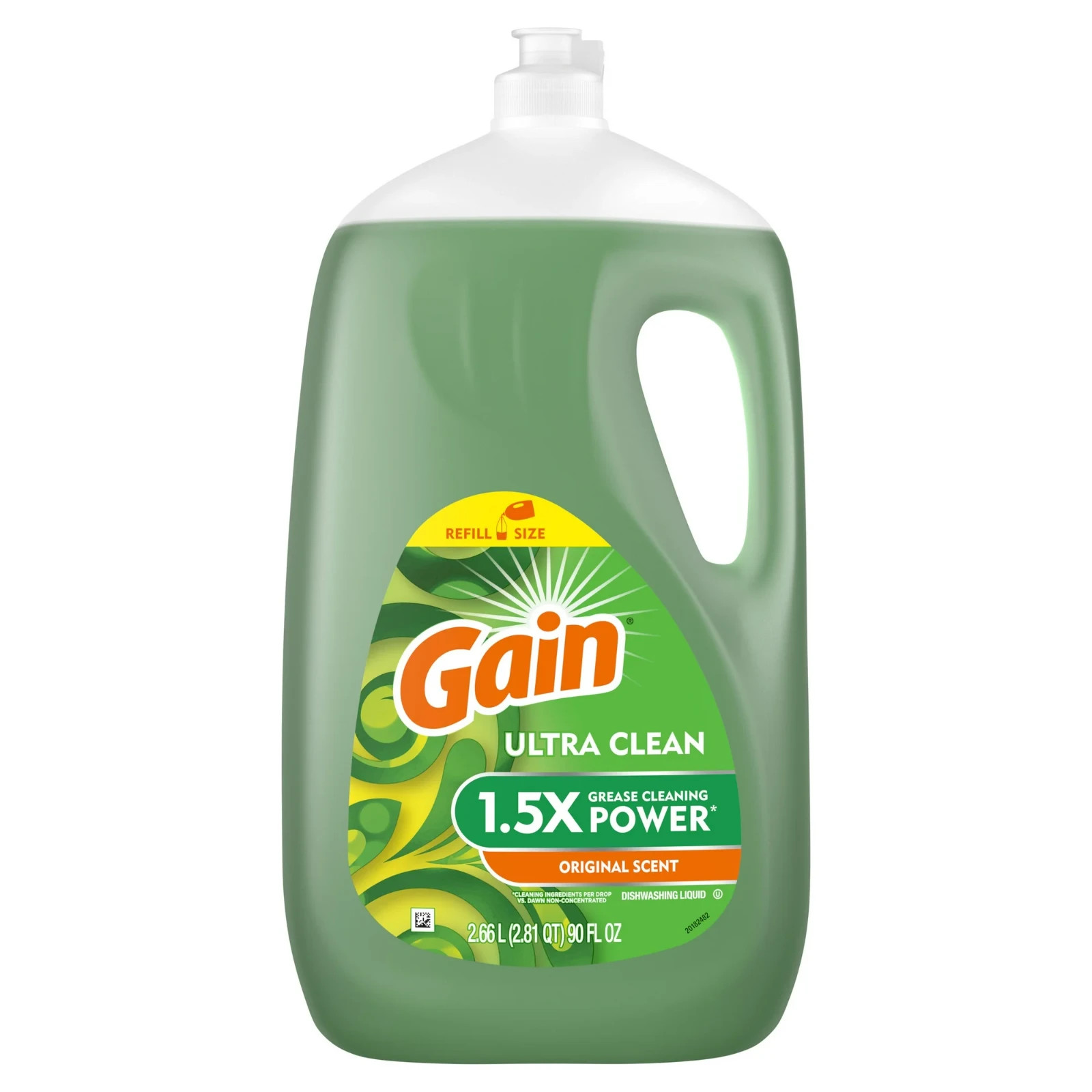 Gain Ultra Dishwashing Liquid Dish Soap Original Scent 90 fl oz Bulk Kitchen