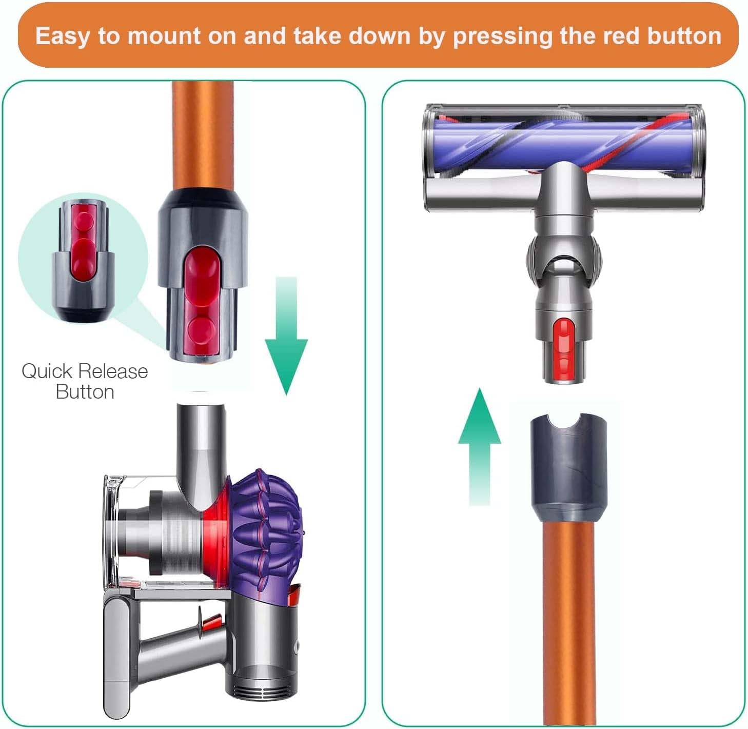 Quick Release Extension Wand Replacement for Dyson V15 V11 V10 V8 V7 Vacuums