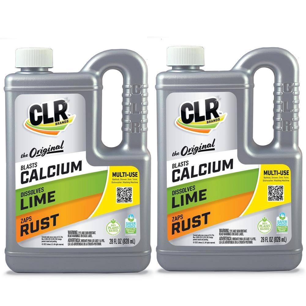 CLR 28 oz. Calcium, Lime and Rust Remover (2-Pack )EPA Safer Choice, bleach free
