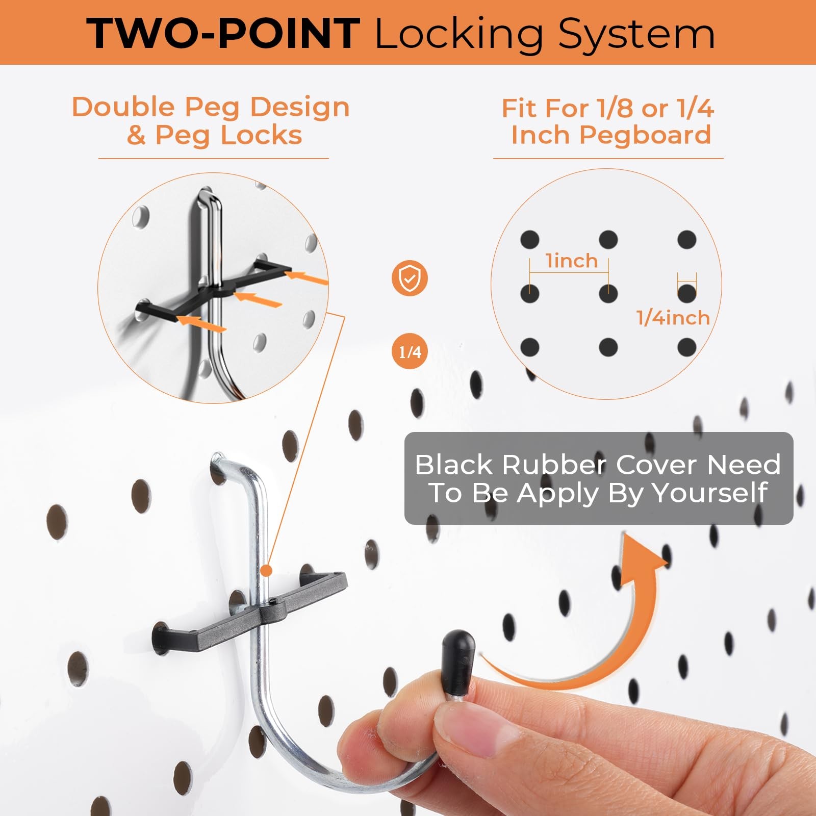 320 PCS Pegboard Accessories Organizer Kit Hooks 20 PCS Bins Fits 1/8 1/4 Inch