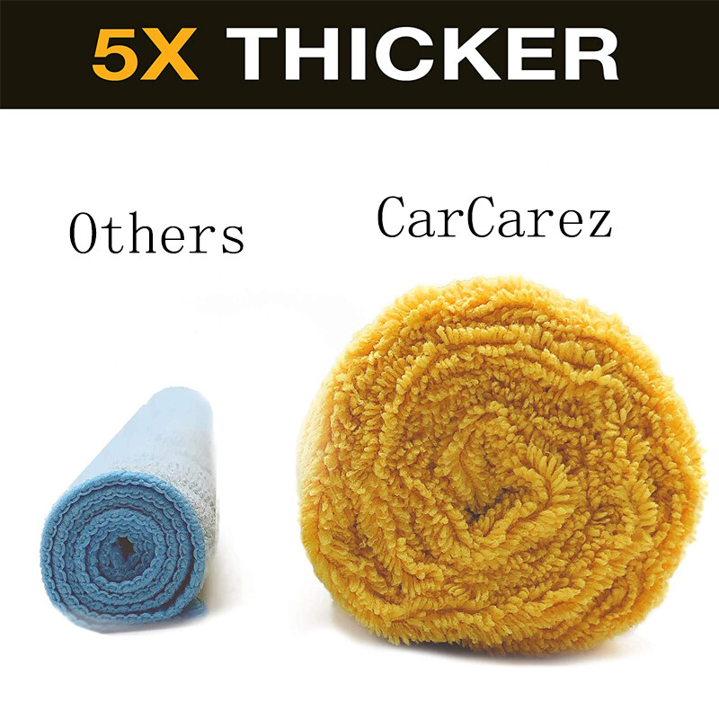 CarCarez 180PCS Microfiber Towels 16×16 380GSM Bulk Detailing Cloth Car Wash
