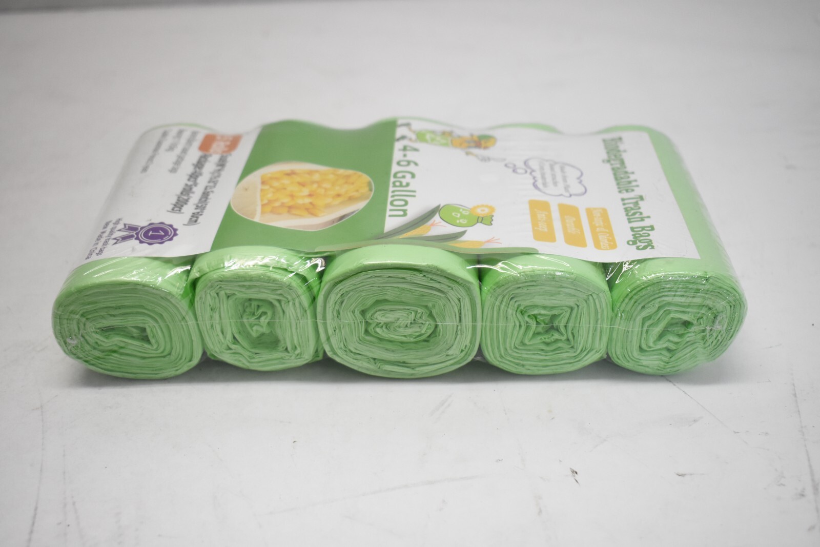 400 Pc Biodegradable Trash Bag 4-6 Gallons 10 Rolls 11 lb 19.6″ x 23.6″ Odorless