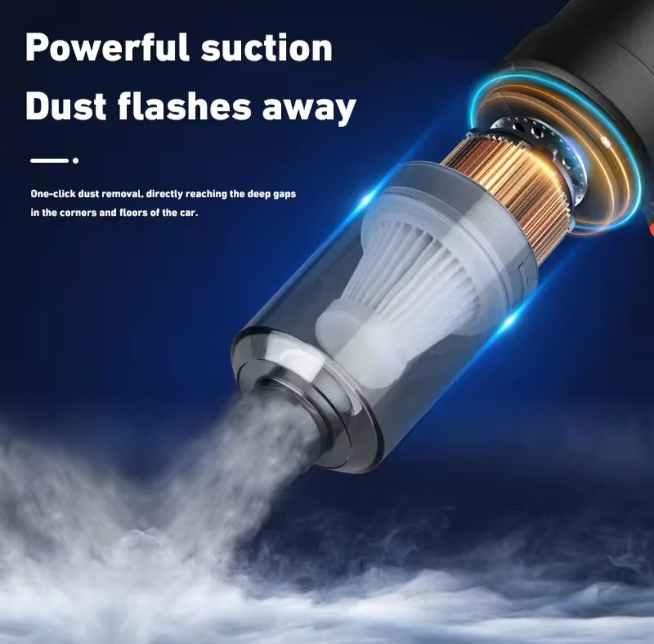 Handheld Vacuum Cordless Keyboard Cleaner Air Duster with Nozzles