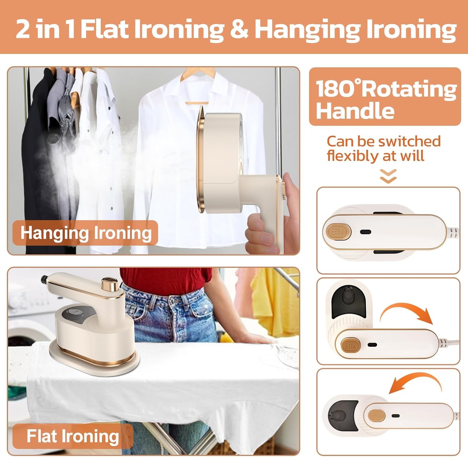 Mini Portable Micro Steam Iron Machine Steamer Handheld Garment Clothes Ironing