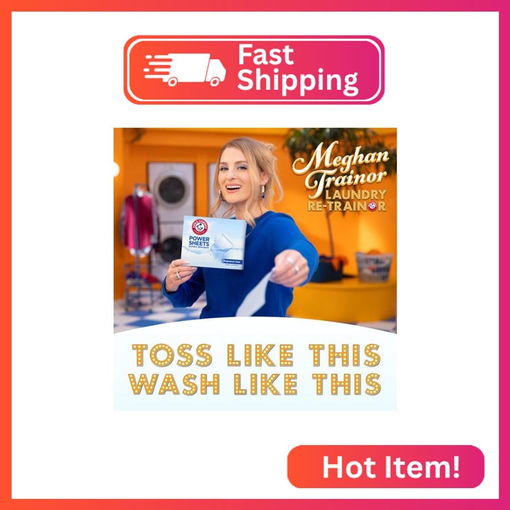 ARM & HAMMER Power Sheets Laundry Detergent, Fragrance Free, No Dyes or Perfumes