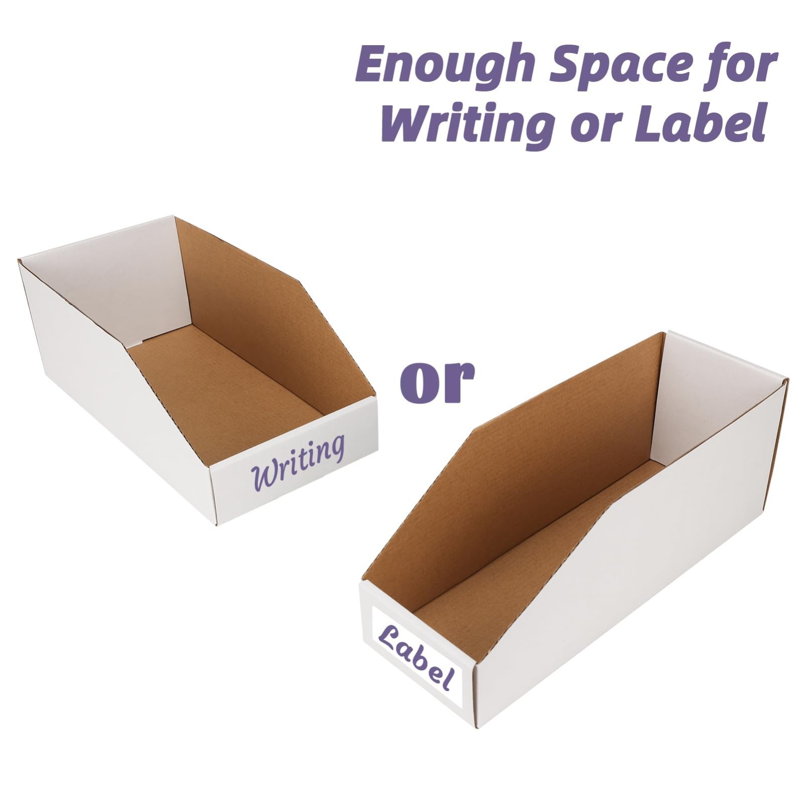 Assorted Cardboard Storage Bins – 35 Pack, Mixed Sizes for Pantry, Office, Garag