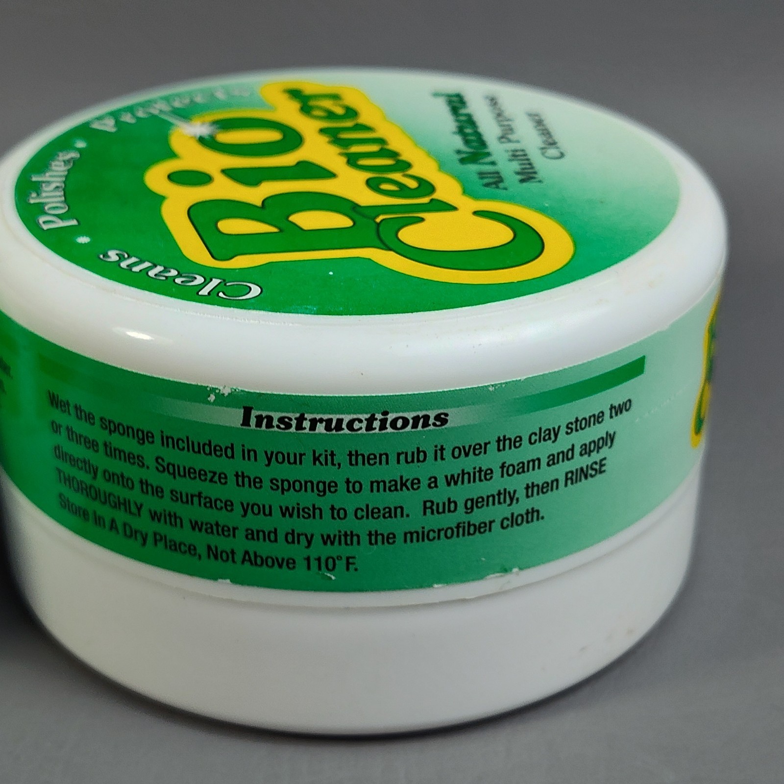 BIO CLEANER All Natural Multi Purpose Clay Cleaner 1 NEW 1 USED 1 Sponge 10.5oz