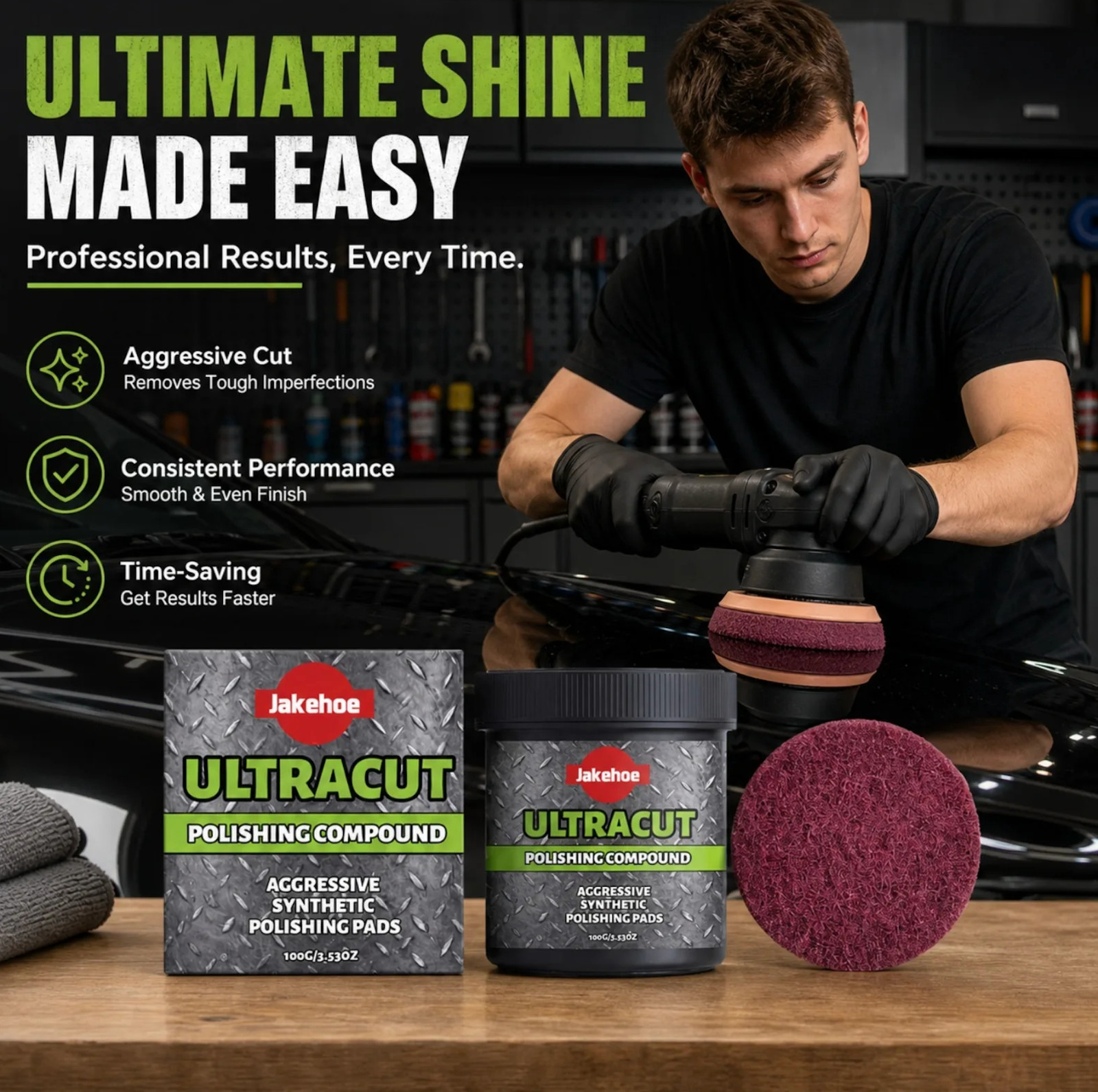 Ultracut Polishing Compound,Surface Restoration Polish With Pad 100G~20%OFF