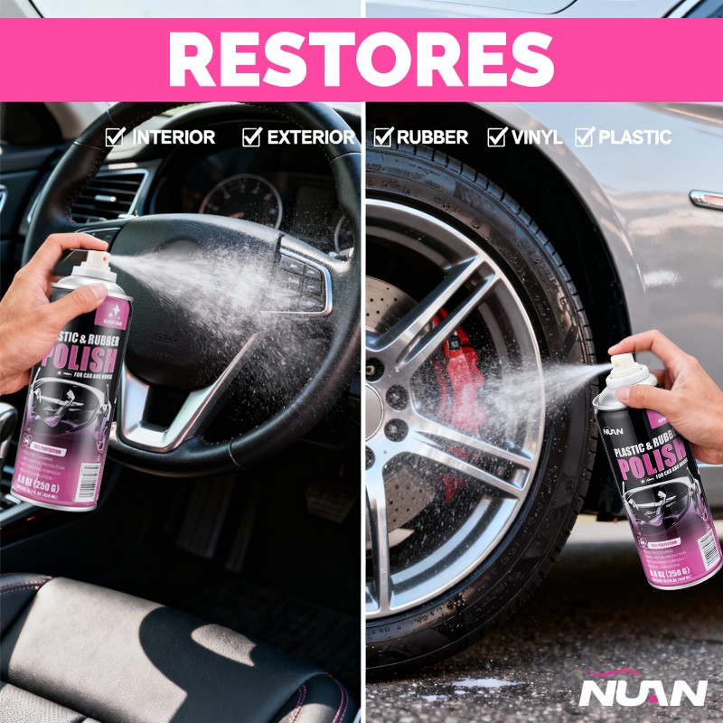 3Pack Car Interior Polish 450ml Car Interior Cleaner Interior Detailer Spray New