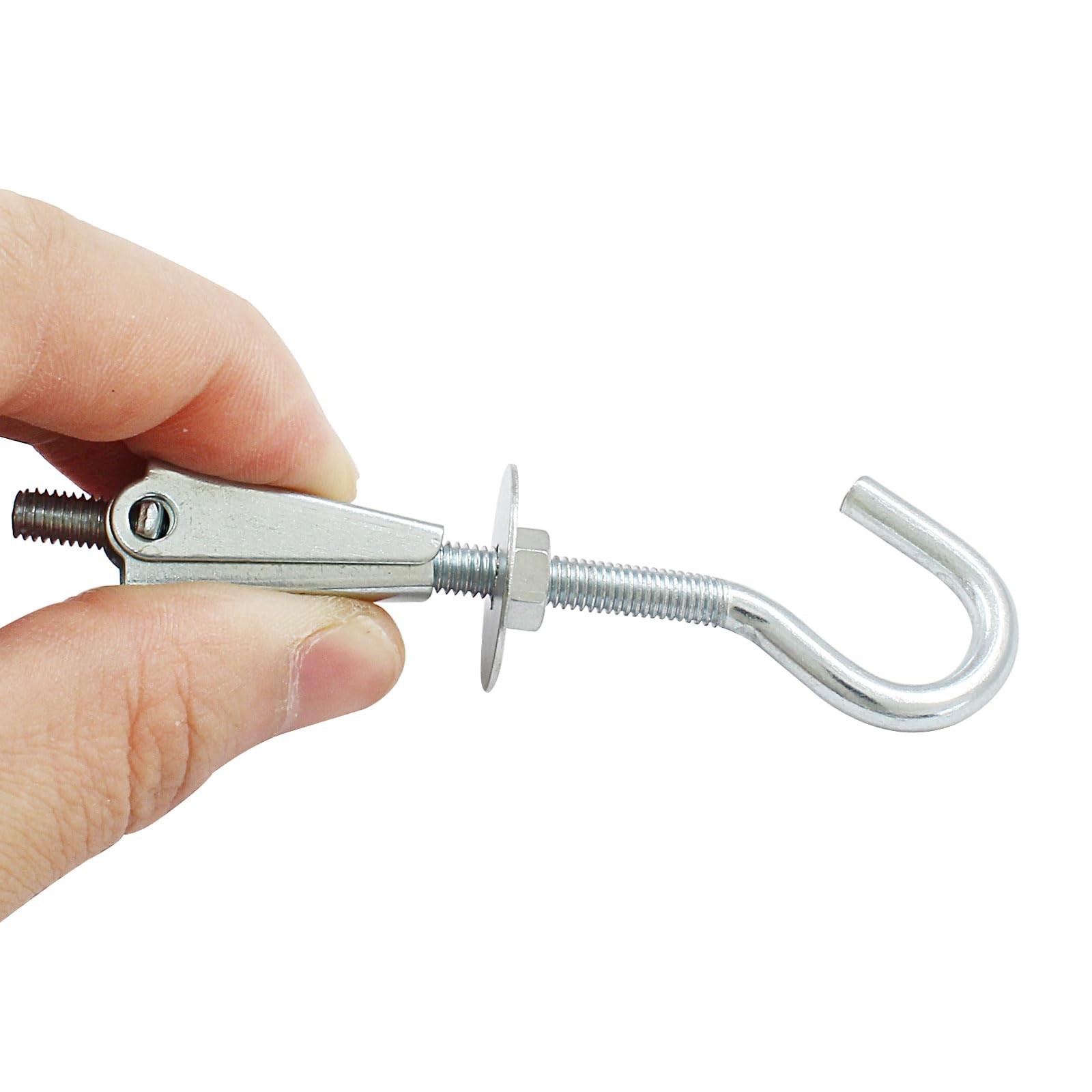 4 Packs Plasterboard Ceiling Hooks Heavy Duty, Spring Toggle Wing Bolts Hange…