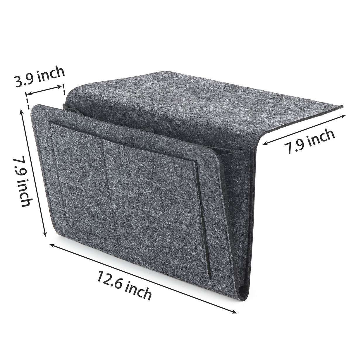Pockets Bedside Caddy Felt Bed Storage Organizer Hanging Bag Table Holder Pouch