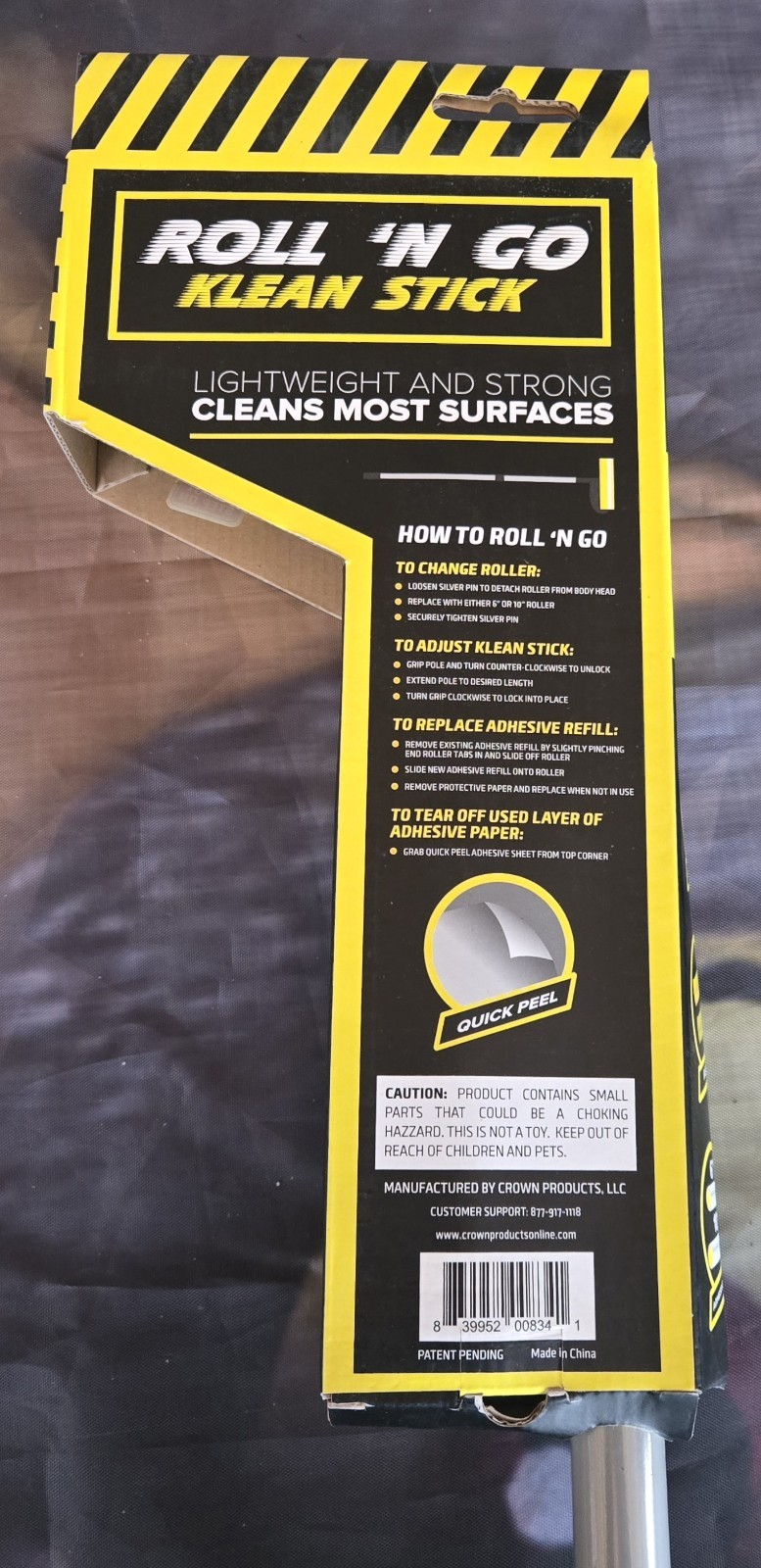 Original Roll N Go Klean Stick W/6″ And 10″ Rollers – 30 Sheets – Free Shipping