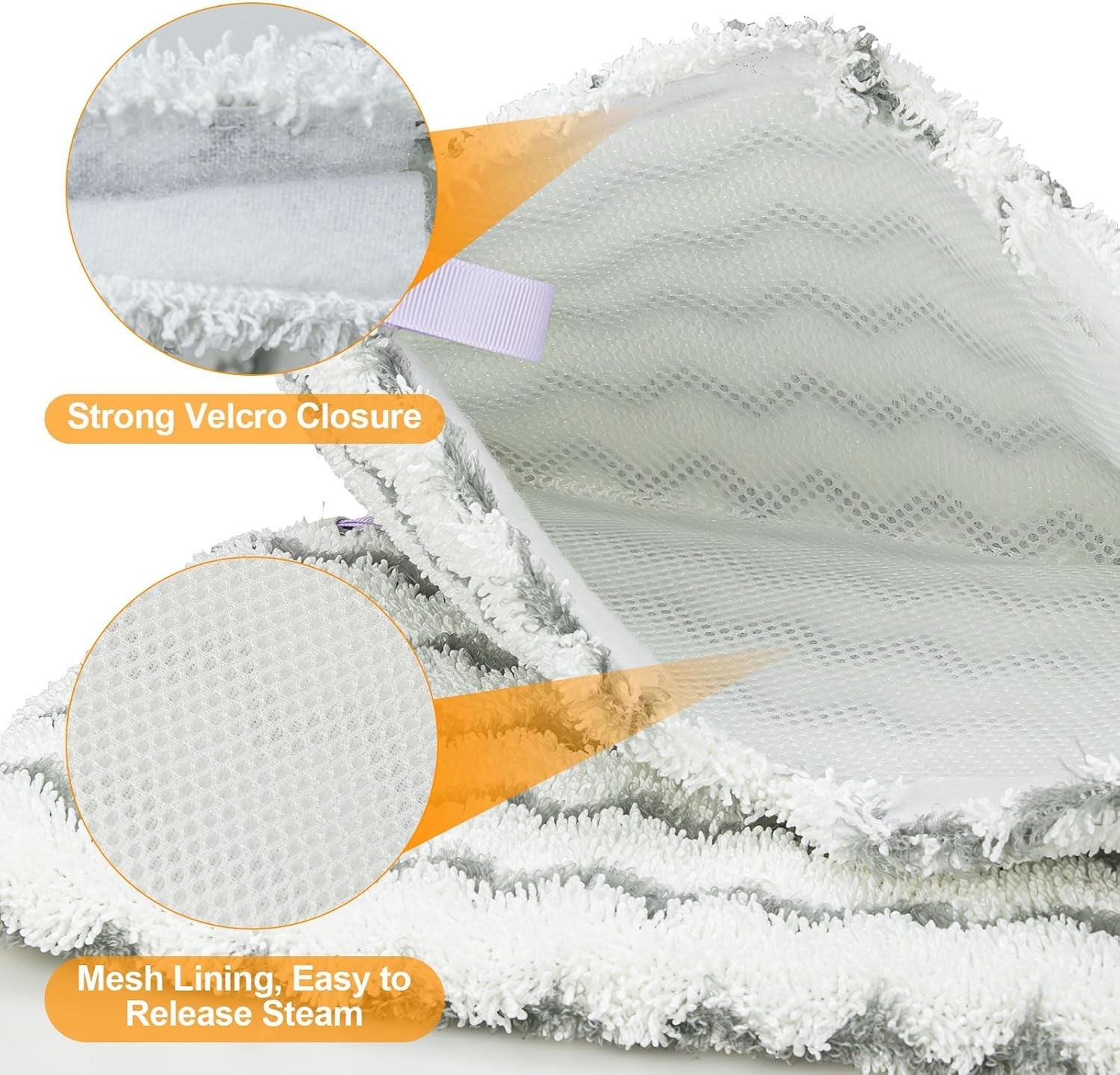 6 Pack S3501 Steam Mop Replacement Pads for Shark Steam Pocket Mop S3601 | S3501
