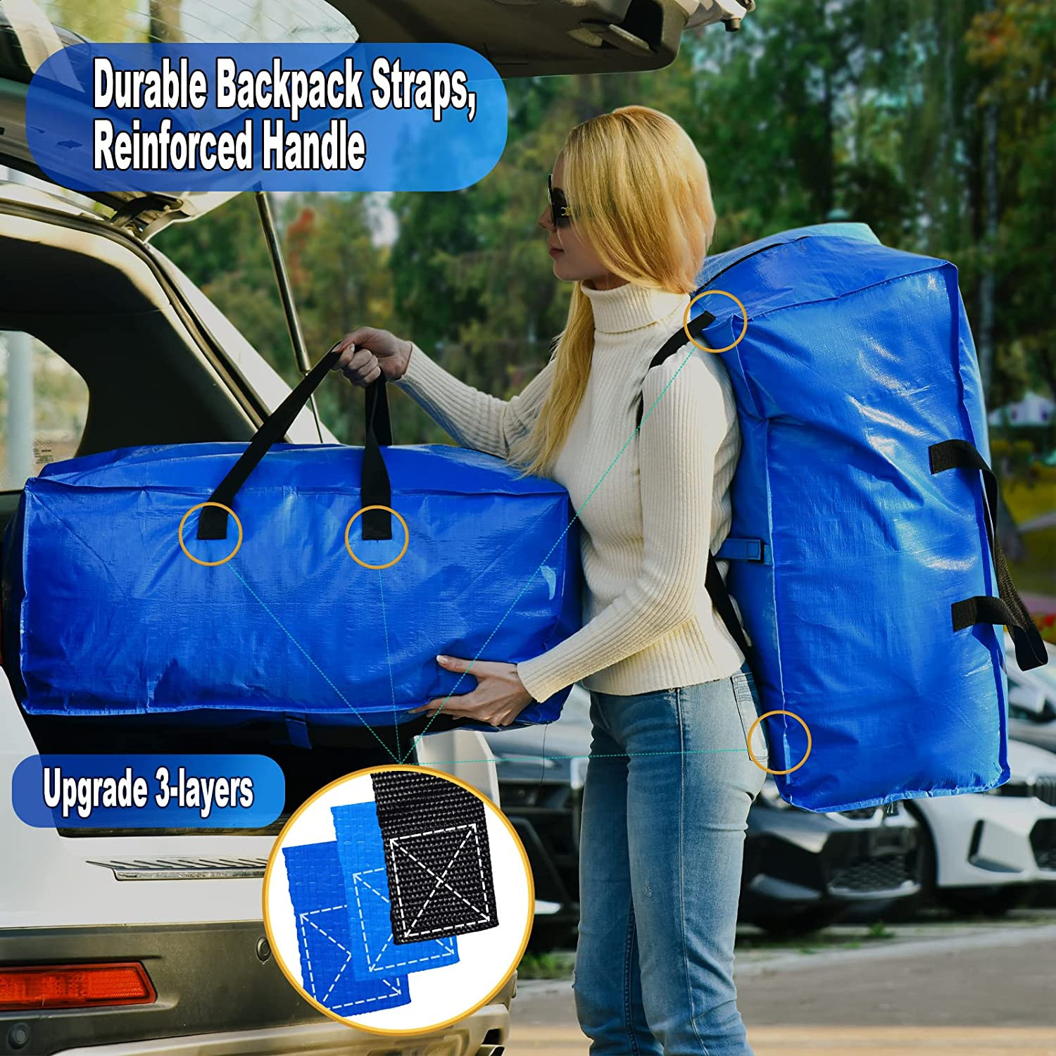 Moving Bags Heavy Duty Extra Large, 6 PACK Boxes for Moving Large and XL