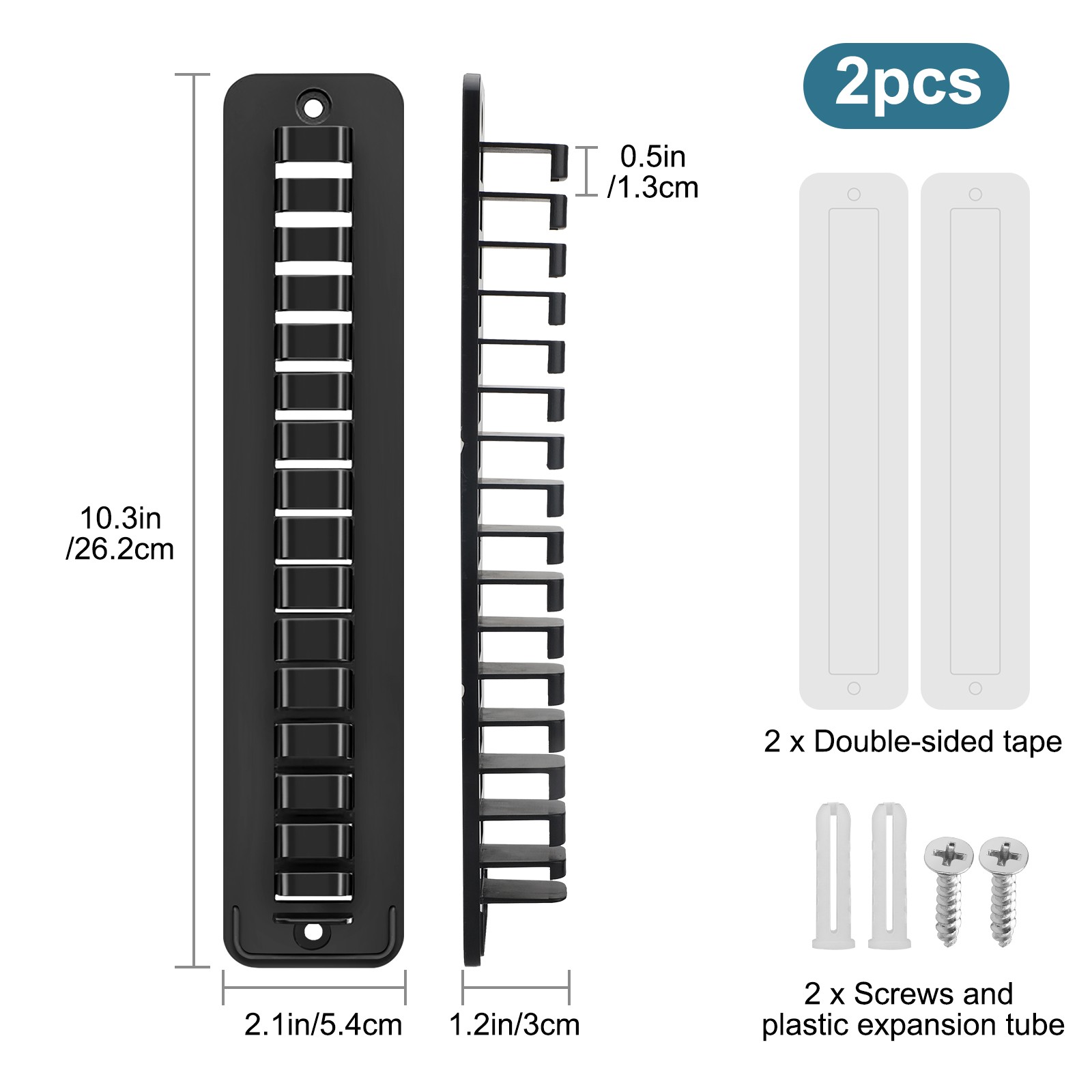 2x Hat Organizer for 16 Baseball Caps Wall-Mounted Rack No-Nail Strong Adhesive
