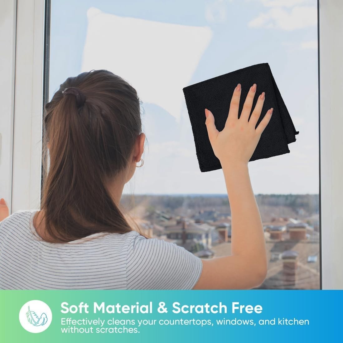 Effortless Cleaning with 24 Pack Micofiber Towels – Efficient 11.5”x11.5” Rags