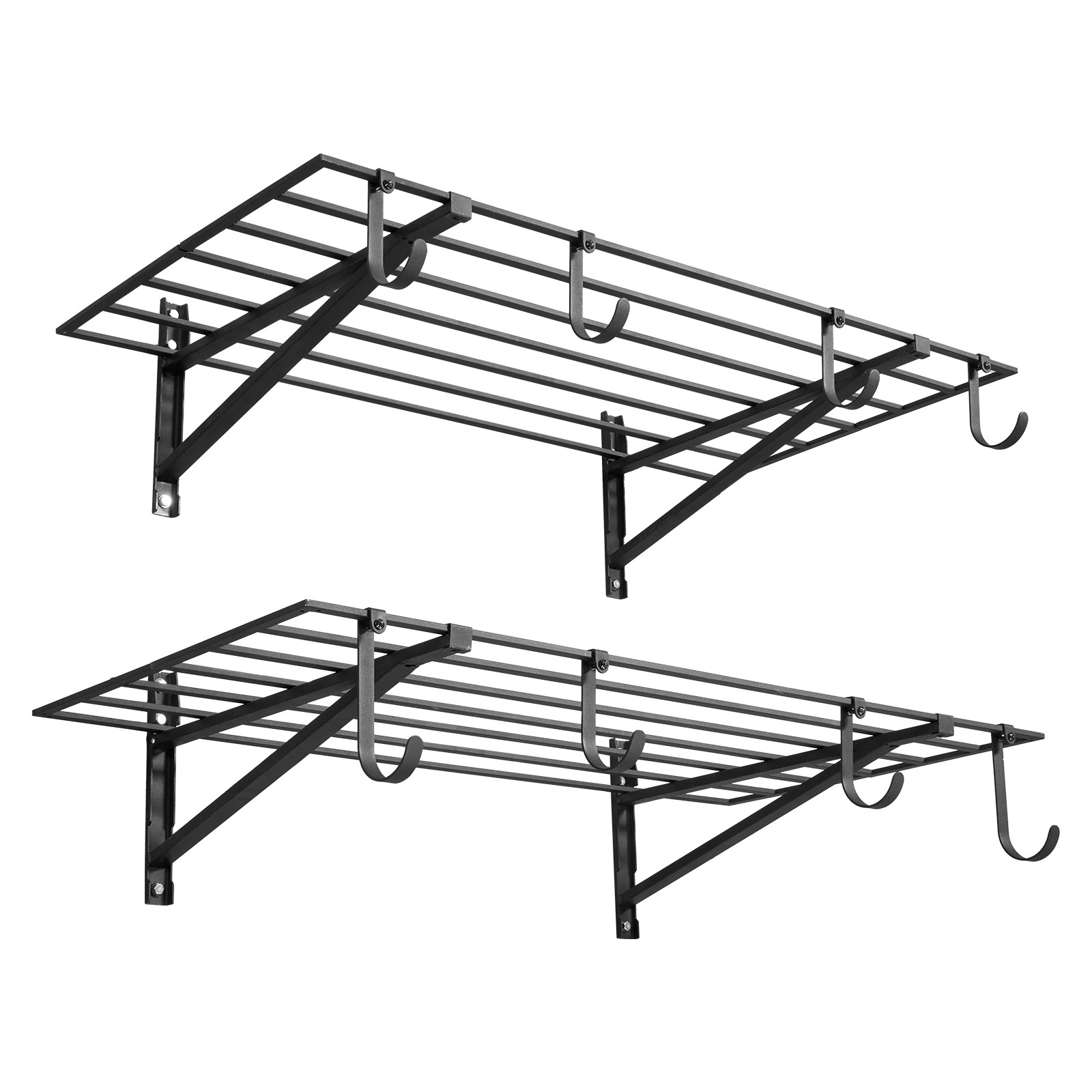 Uimoso 2 x 4 ft Wall-Mounted Garage Shelving, 520 lbs Capacity for Storage
