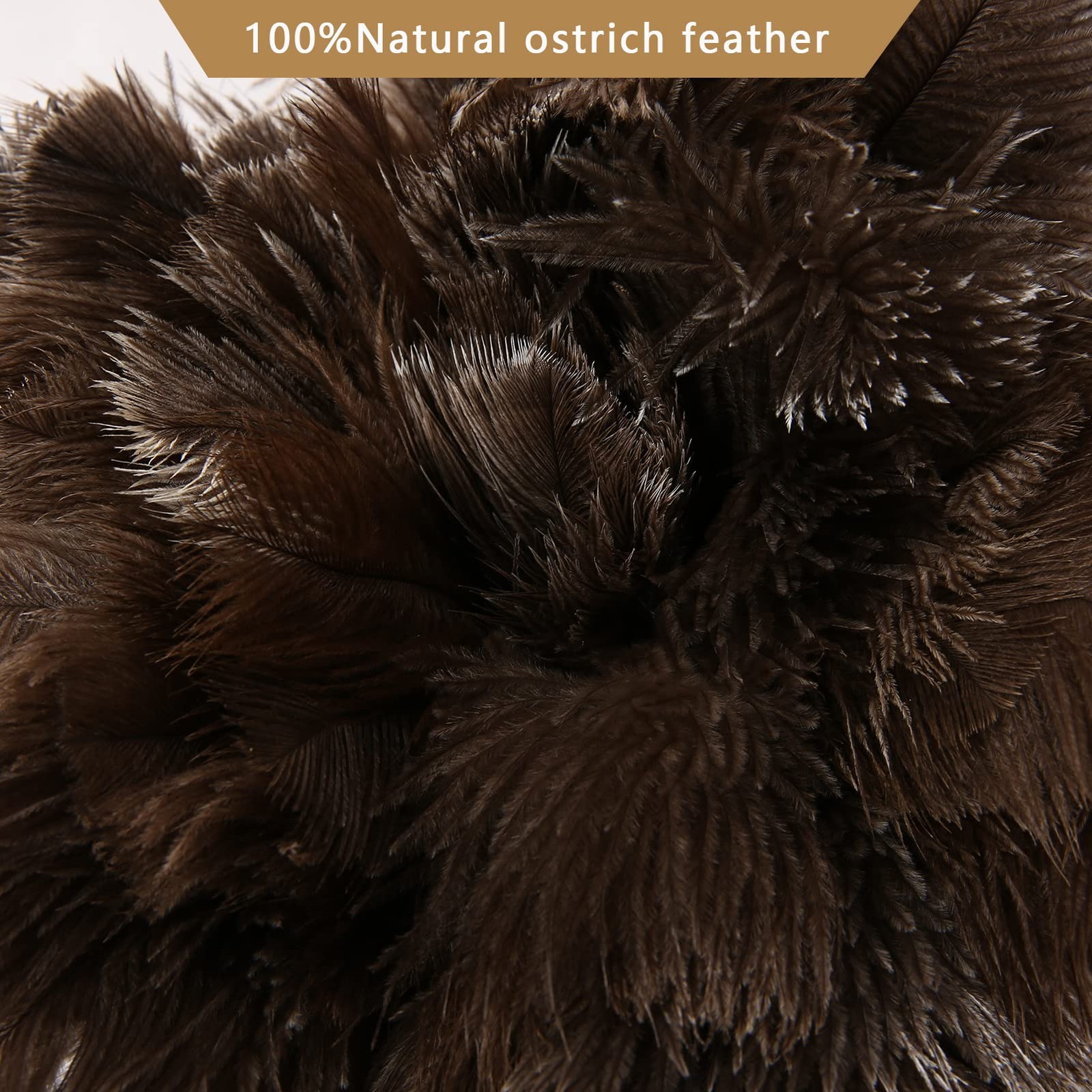 THARAHT 1PCS Ostrich Feather Duster Fluffy Natural 16inch, Model (A)-1pcs