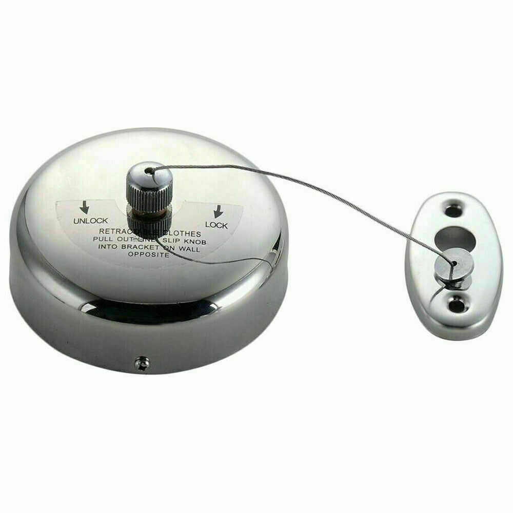 Retractable Single Clothes Line Stainless Steel Dryer Laundry Indoor Outdoor 9Ft