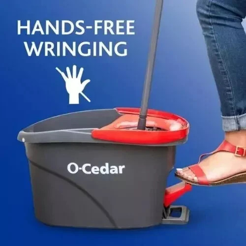 O-Cedar EasyWring Spin Mop & Bucket System- Free Ship- No Import Fees