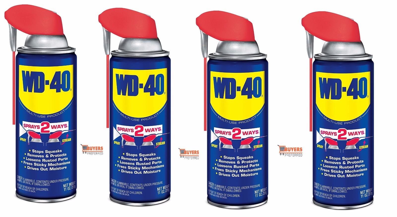 WD-40 11 oz. wd 40 SPRAYS 2 WAYS Lubricant Aerosol can 1,2,3,4