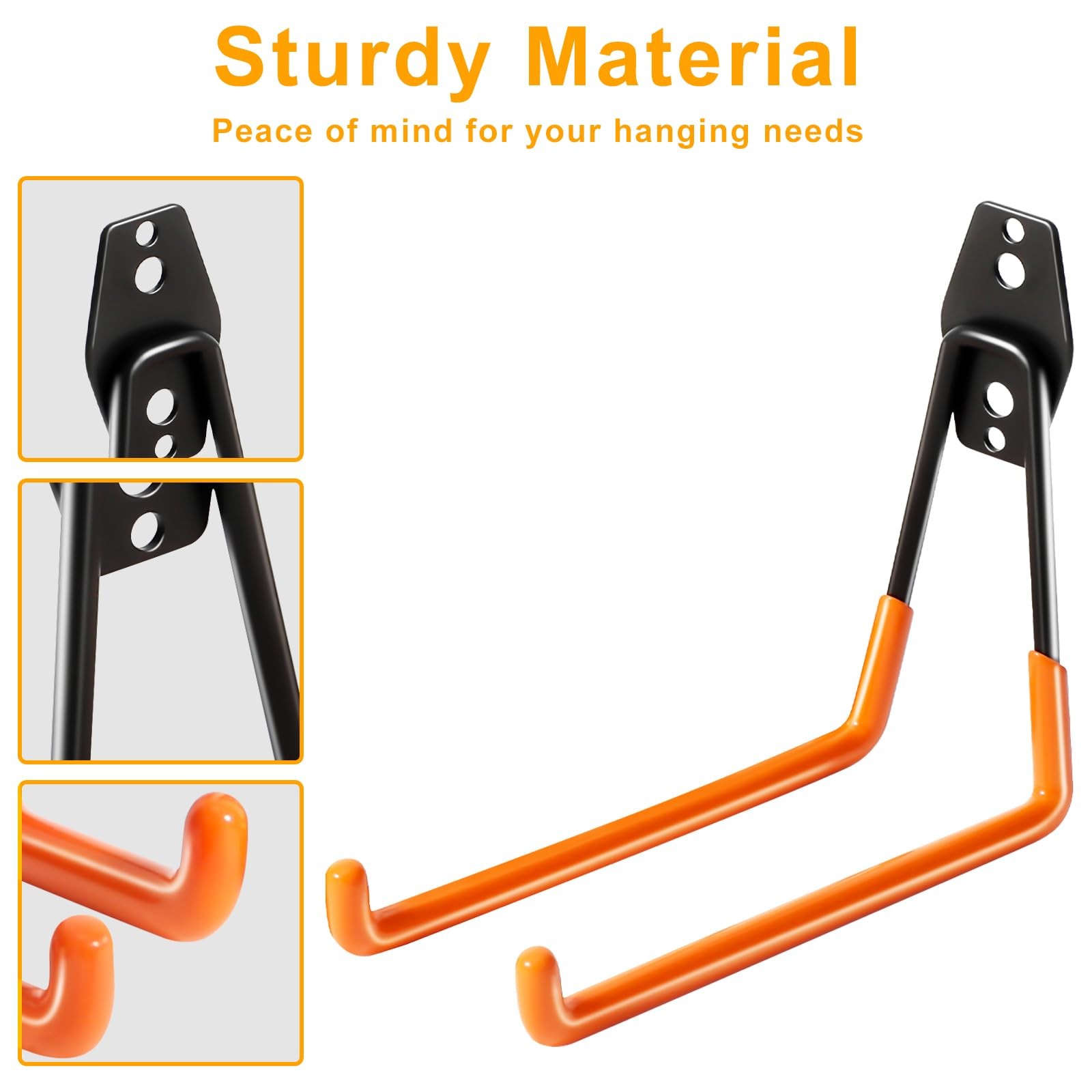 Heavy Duty Garage Hooks for Hanging, 2 Pack Garage Storage Hooks for Ladde