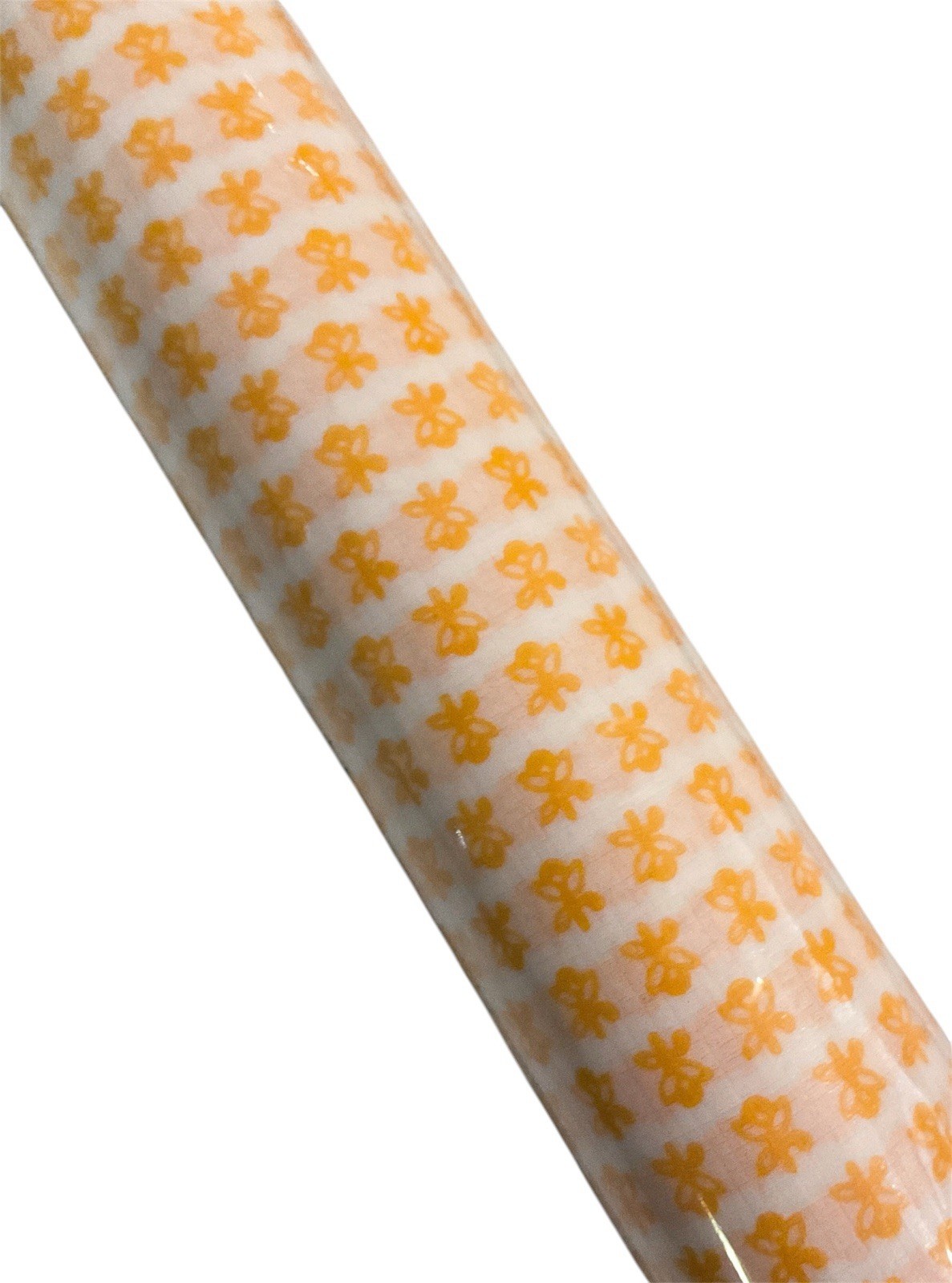 Vtg 70s Rubbermaid 1610 Shelf Liner Yellow Flower MCM Floral 10′ x 12″ 1978 NOS
