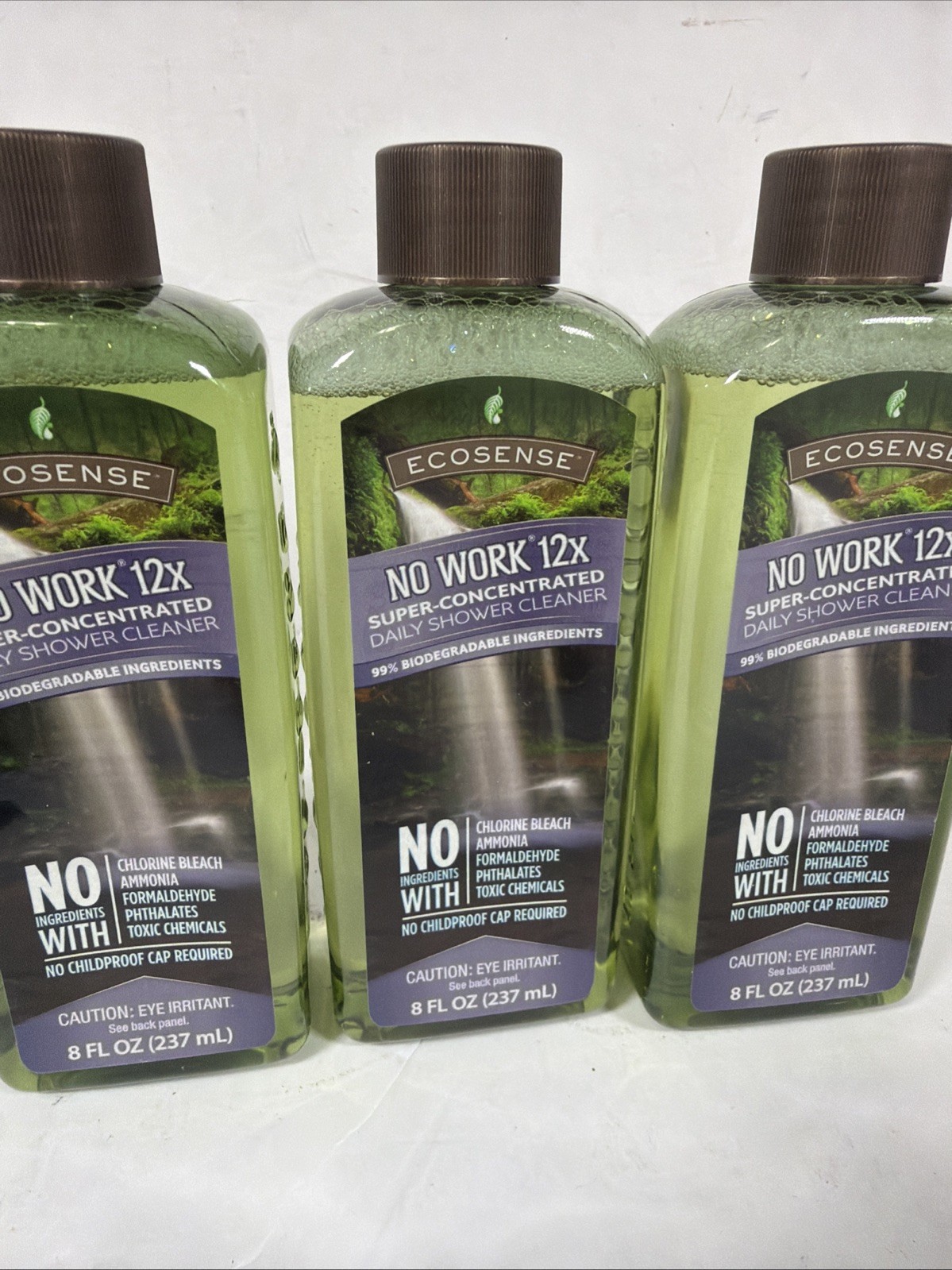 (3) Melaleuca EcoSense No Work 12X Concentrated Daily Shower Cleaner 8 Fl Oz