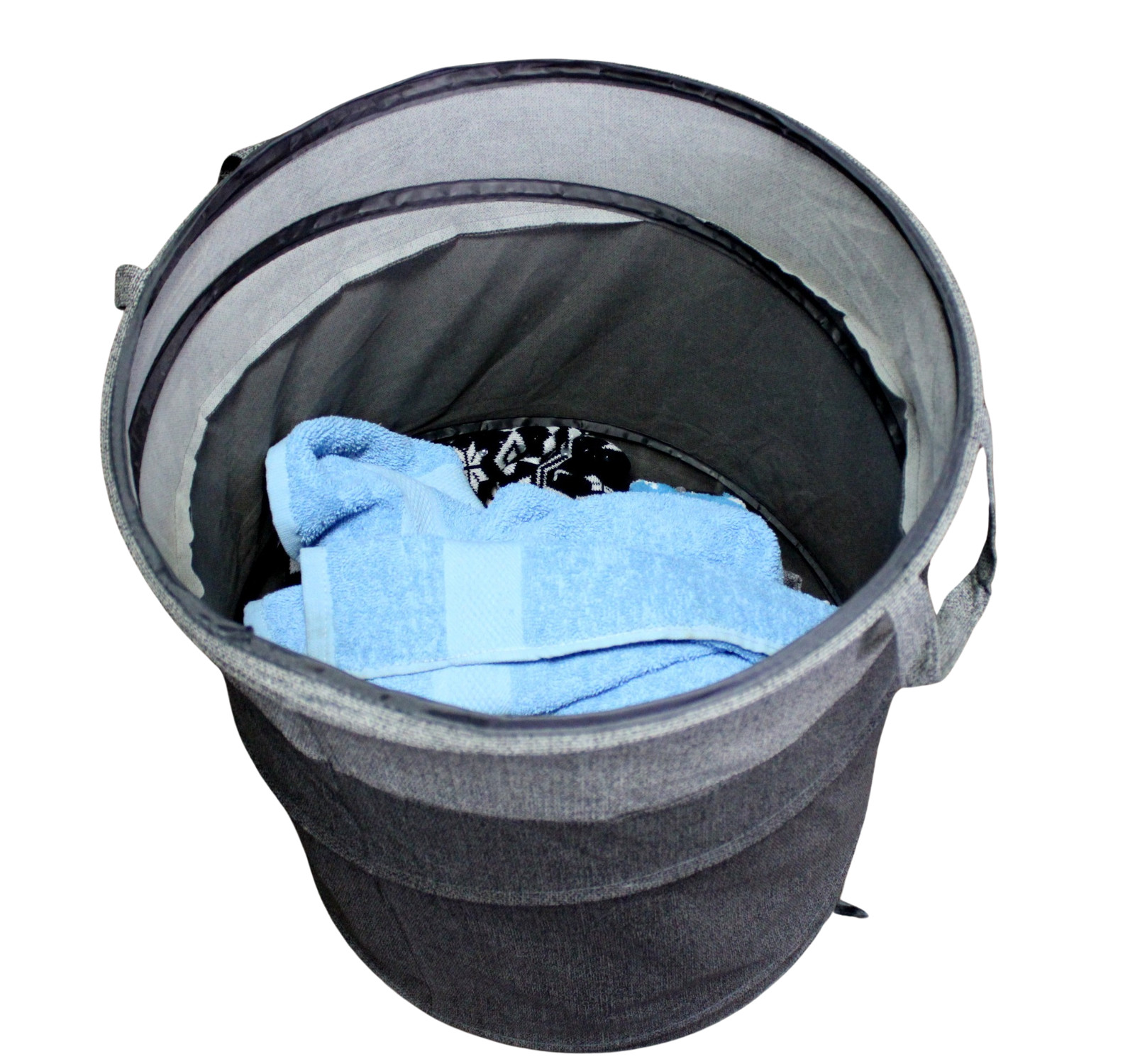 Jumbo Pop Up Laundry Hamper Non-Woven Iron Wire Frame Foldable Multi-Purpose