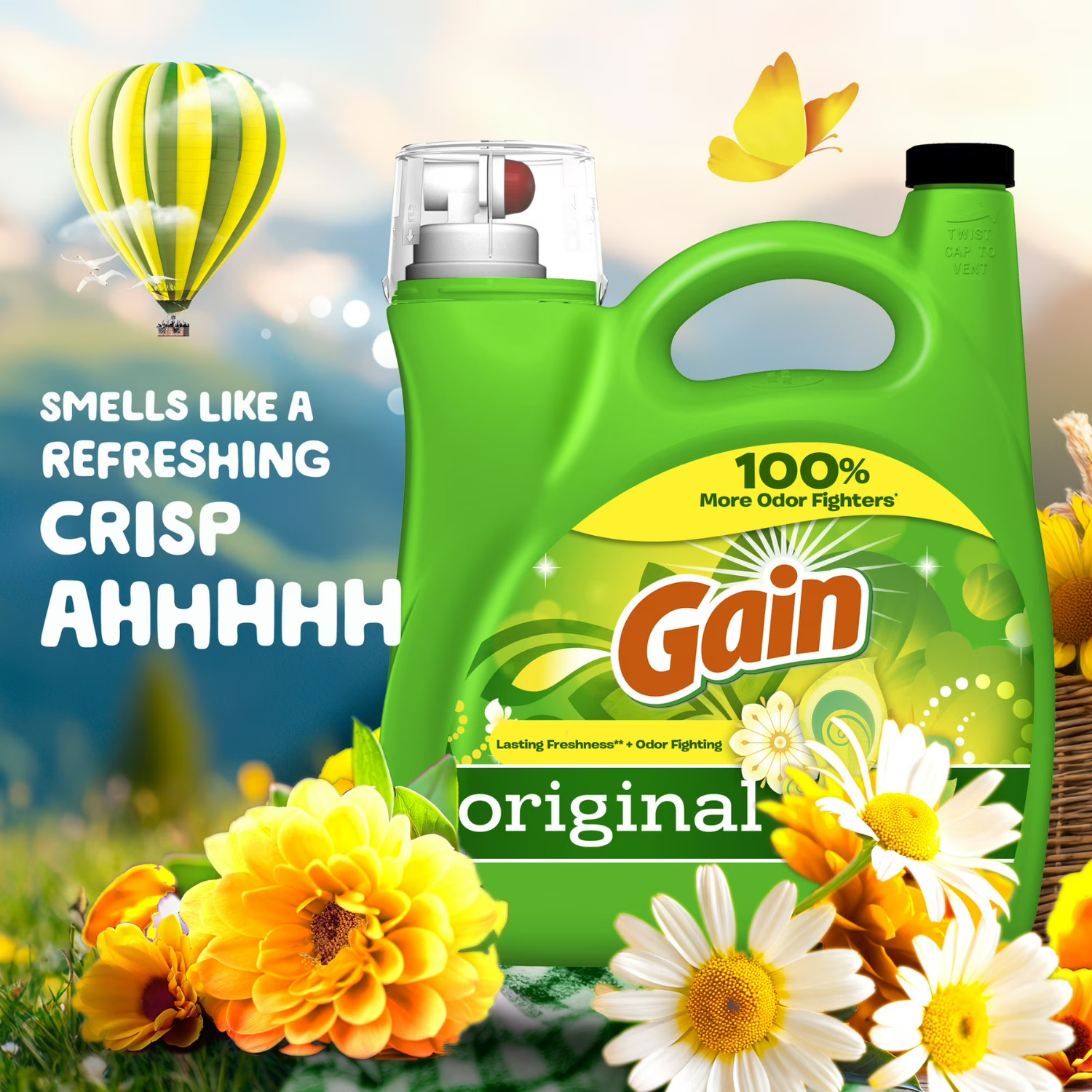Gain Liquid Laundry Detergent Original Scent 194oz 134 Loads, 2 Pack