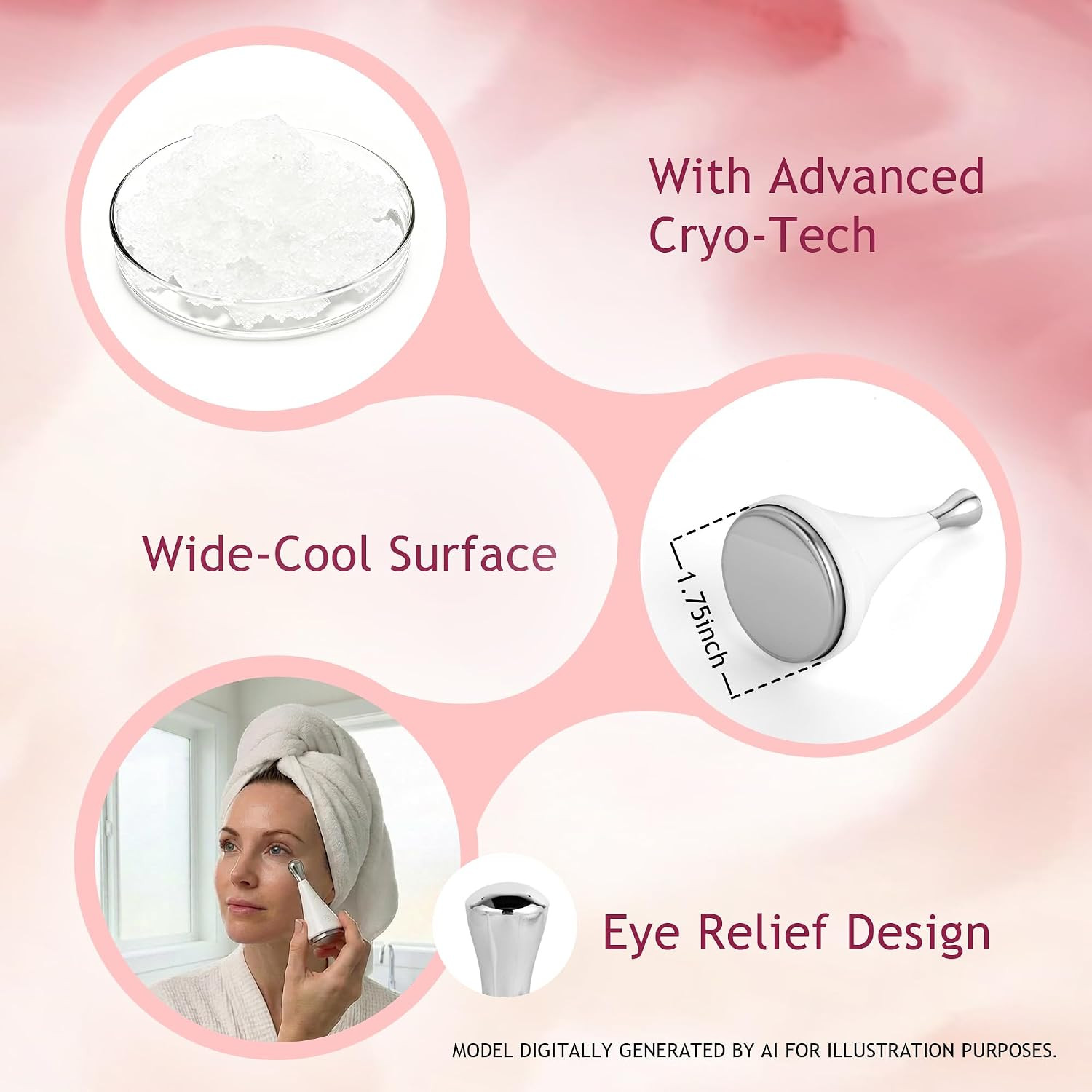 Ice Globes Facial Rollers for Face Eyes Neck Pack of 2 with Storage Box | Ice Co