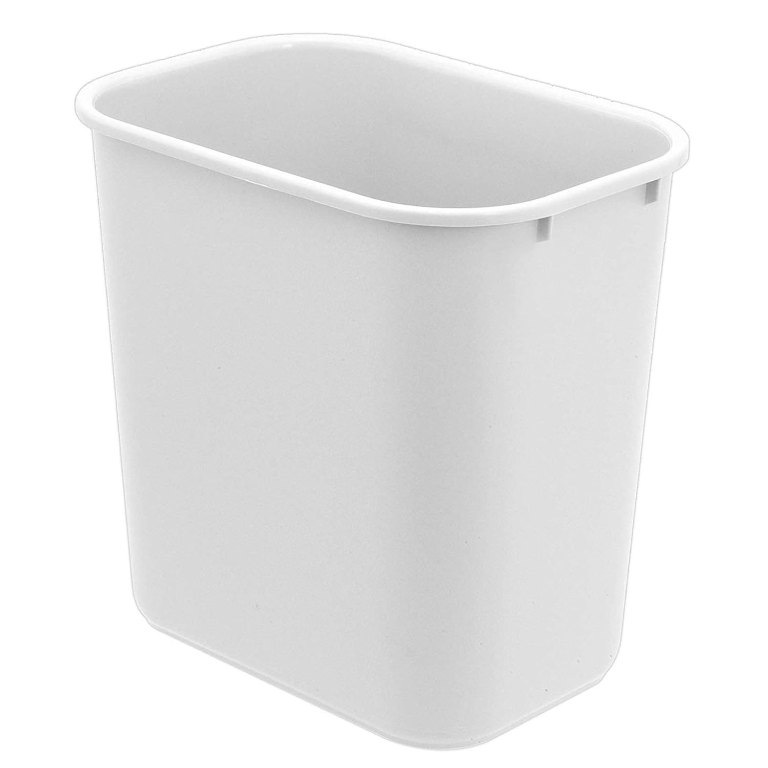 Wastebasket, Deskside Bin, 6.75 Gallon/ 27 Quart/ 24 Liter (Plastic) (White Colo