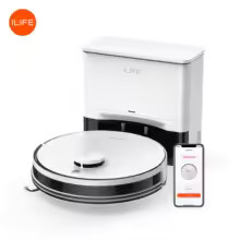 Robot Vacuum & Mop Combo Self-Empty 5000Pa WiFi App Control 180Min Runtime Clean