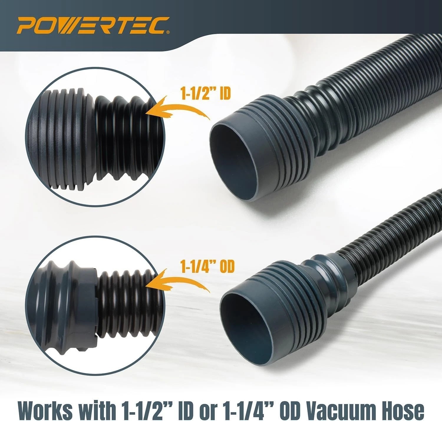Heavy-Duty 10Ft Dust Collection Hose + 4 Adapters for Optimal Workshop Cleanup