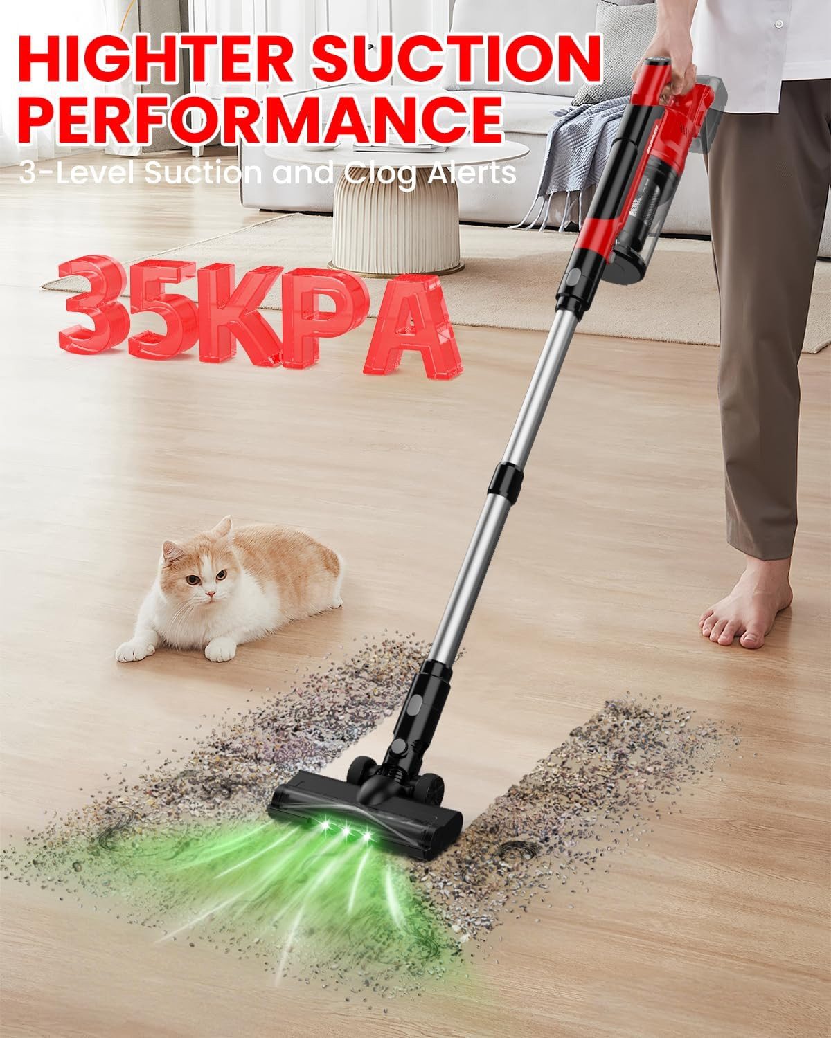 Cordless Vacuum Cleaner for Milwaukee M18 Battery, 7-In-1 Lightweight Stick Vacu